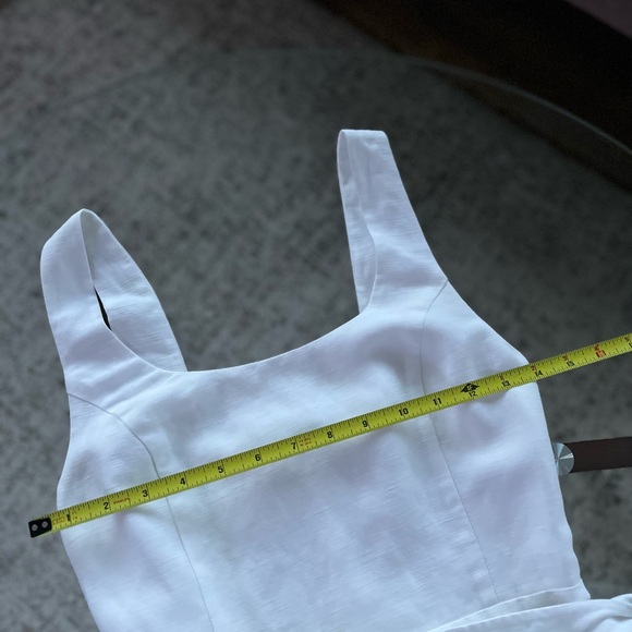 Aritzia Wilfred Saturn White Linen new Midi Formal Evening Vacation Dress Sz 00 - Picture 10 of 17